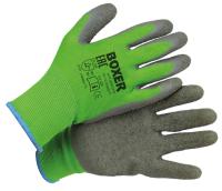 Перчатки BOXER из полиэстера с латексным покрытием, зеленые, BXR1910 Перчатки BOXER из полиэстера с латексным покрытием, зеленые, BXR1910