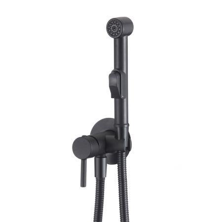 Смеситель встраиваемый с гигиенической лейкой BALEAR 13141BLB черный