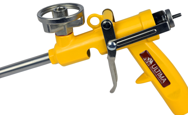 Пистолет ULTIMA Stout для монтажной пены, цельнометаллический с регулятором подачи